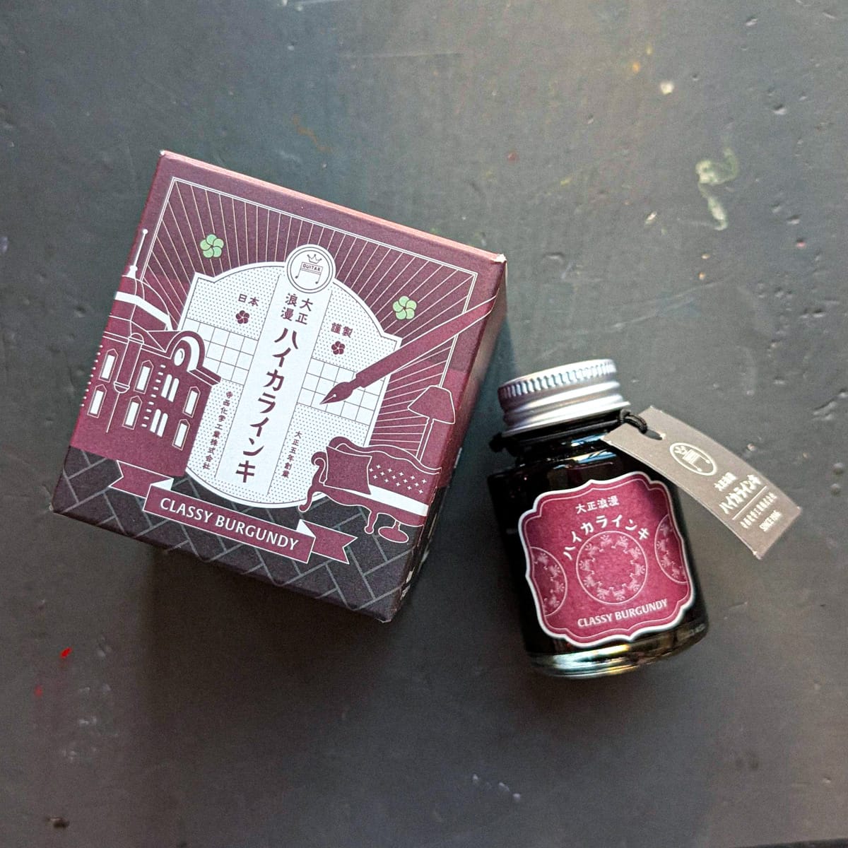Teranishi Chemical Industry Co. Calligraphy Ink Guitar - Taisho Romance - High Colour Fountain Pen Ink - 40mL Bottles