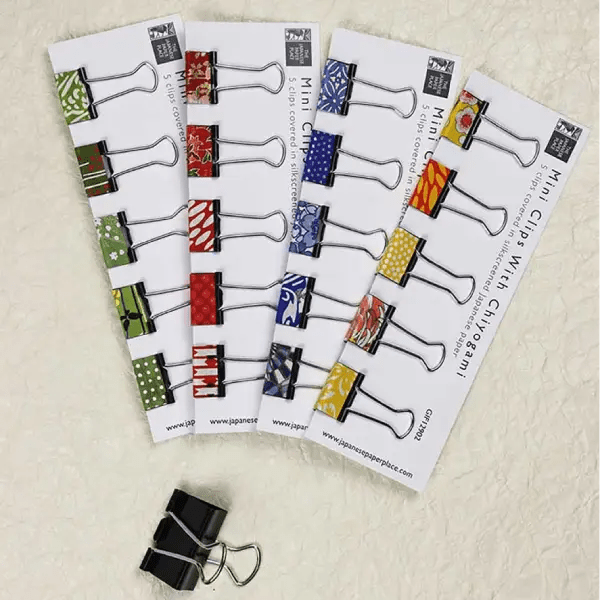 The Japanese Paper Place Binder Clip The Japanese Paper Place - Mini Clips with Chiyogami