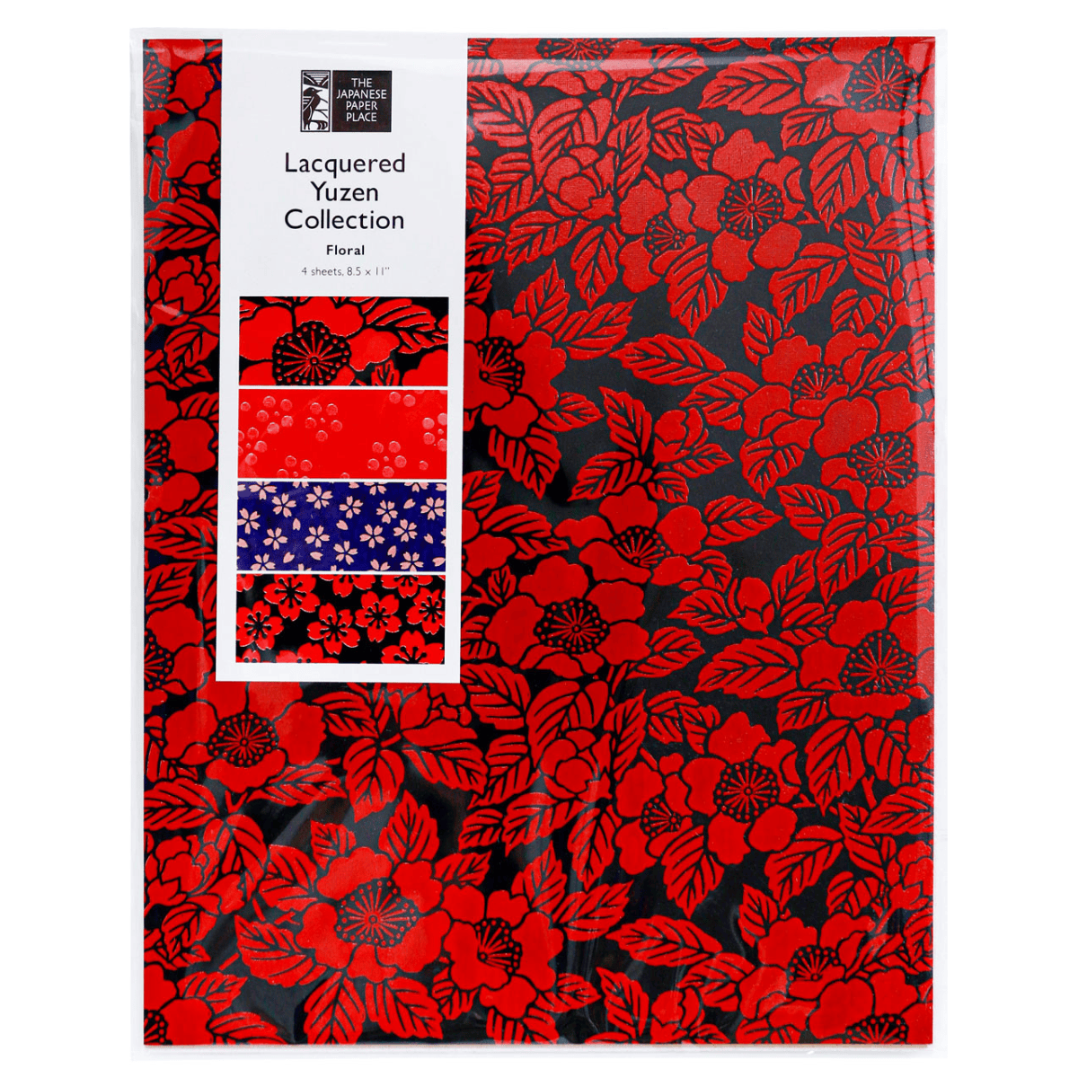 The Japanese Paper Place Paper Potluck The Japanese Paper Place - Paper Potluck - Lacquered Yuzen Collection - Floral - Set of 4