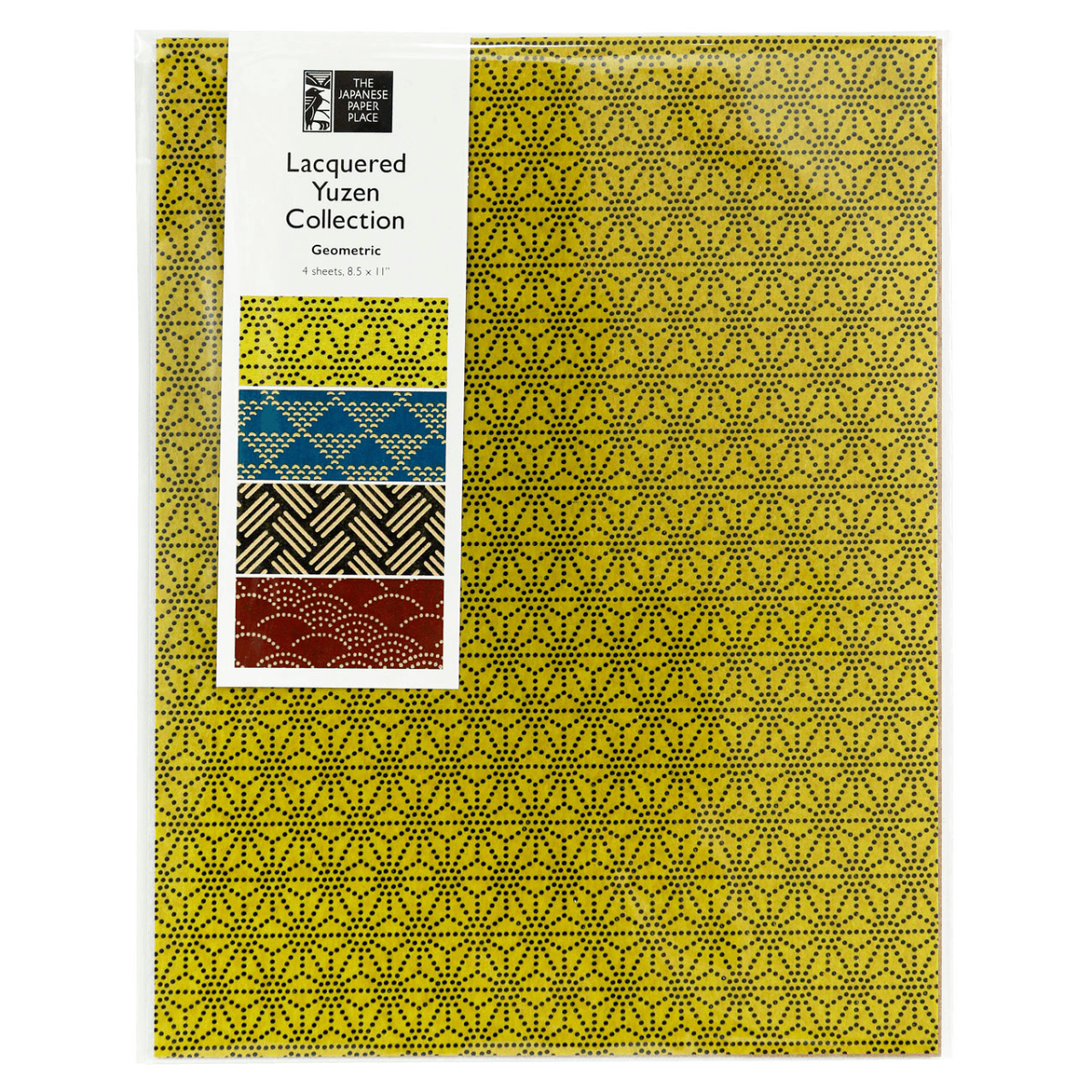 The Japanese Paper Place Paper Potluck The Japanese Paper Place - Paper Potluck - Lacquered Yuzen Collection - Geometric - Set of 4