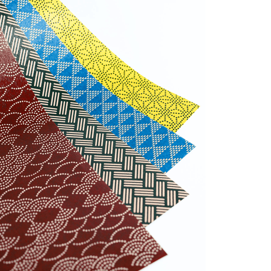 The Japanese Paper Place Paper Potluck The Japanese Paper Place - Paper Potluck - Lacquered Yuzen Collection - Geometric - Set of 4