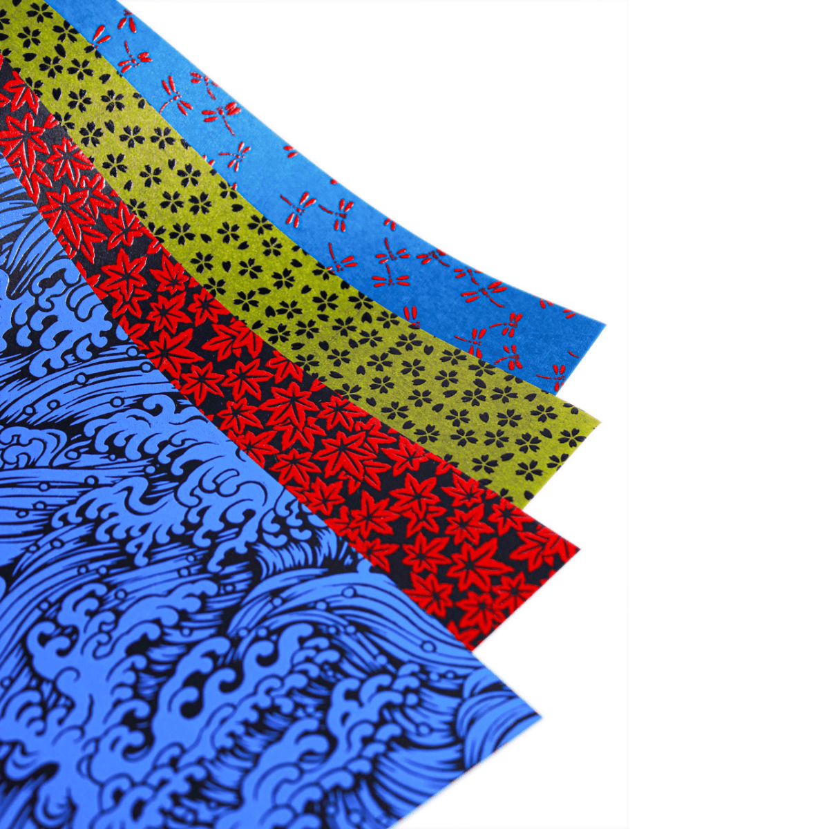 The Japanese Paper Place Paper Potluck The Japanese Paper Place - Paper Potluck - Lacquered Yuzen Collection - Nature - Set of 4