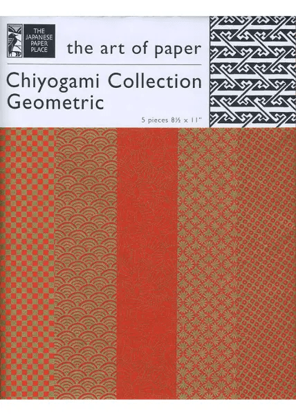 The Japanese Paper Place Paper Potluck The Japanese Paper Place - Potluck - Chiogami Collection - Geometric - 5 Sheets - 8.5x11" - POT12897