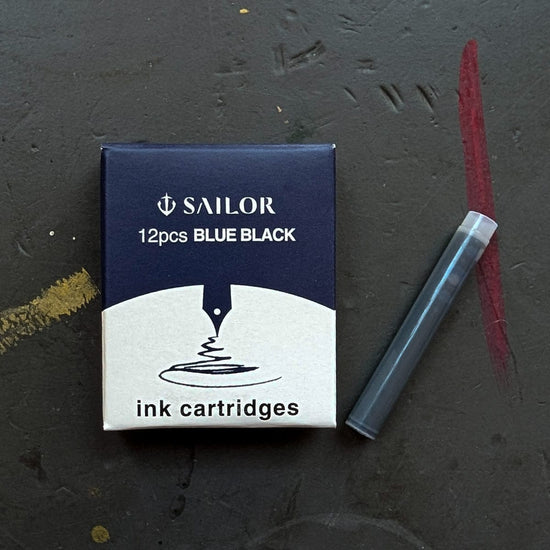 The Sailor Pen Co. Ink Cartridge Blue Black Sailor - Ink Cartridge Refills - 12 Packs