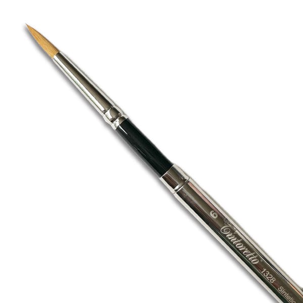 Tintoretto Pocket Brush Tintoretto - Pocket Brush - Gold Synthetic - Series 1328 - Round - Size 6