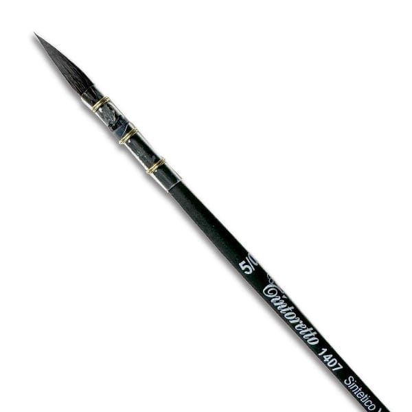 Tintoretto Synthetic Brush Tintoretto - Synthetic Squirrel Brush - Series 1407 - Round Mop - Size 5/0