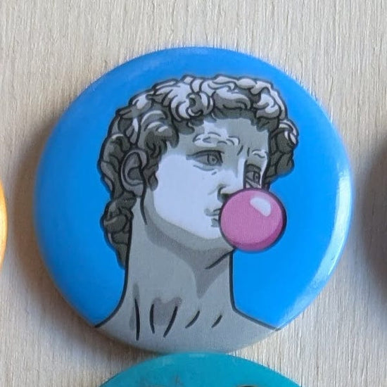 Today is Art Day Button pins David Today is Art Day - Famous Art Pin-Back Buttons