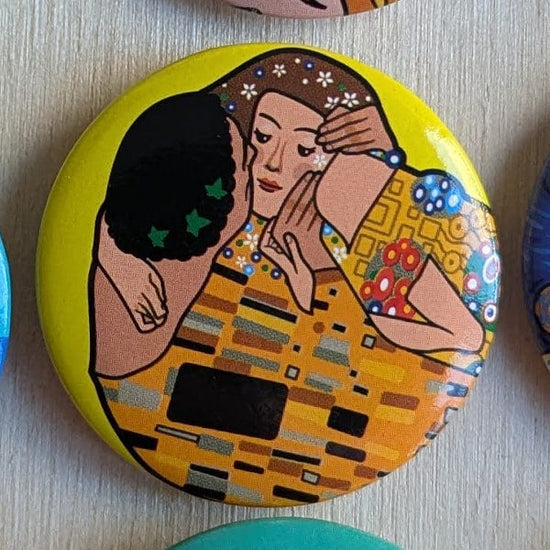 Today is Art Day Button pins The Kiss Today is Art Day - Famous Art Pin-Back Buttons