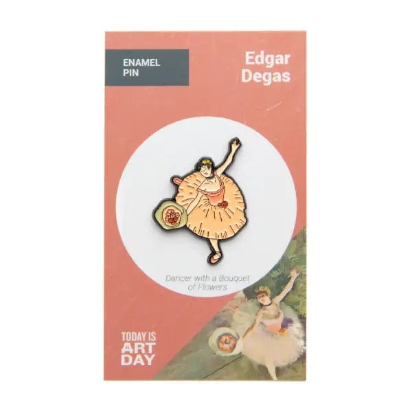 Today is Art Day Enamel Pin Dancer with A Bouquet of Flowers Today is Art Day - Enamel Pins