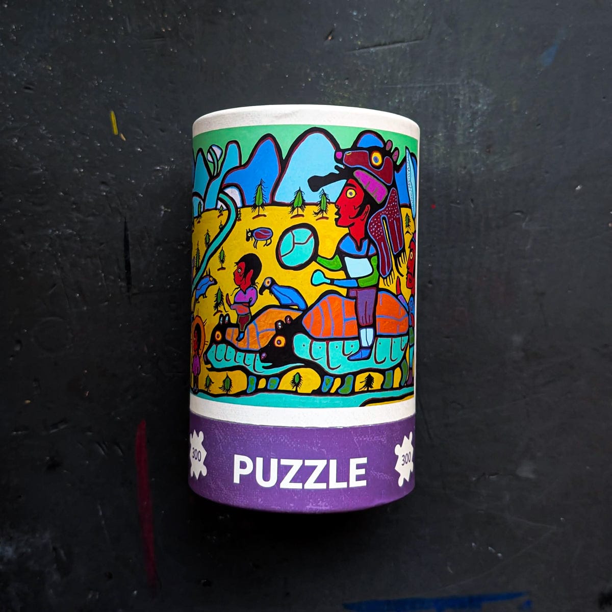 Today is Art Day Jigsaw Puzzle Norval Morrisseau's Family Begins Journey - 300 Piece Jigsaw Puzzle