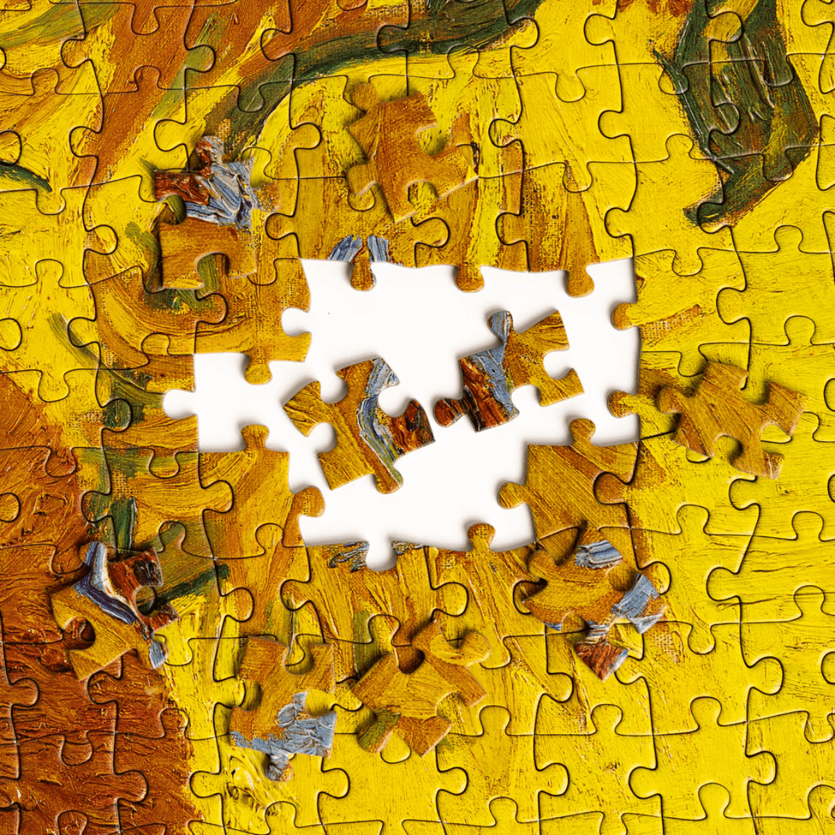 Today is Art Day Jigsaw Puzzle Vincent van Gogh's Sunflowers - 1,000 Piece Jigsaw Puzzle