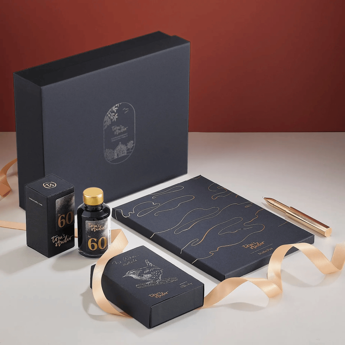 Tom's Studio Felt Tip Pen Tom's Studio - The Brass Wren - Refillable Writing Pen Gift Set