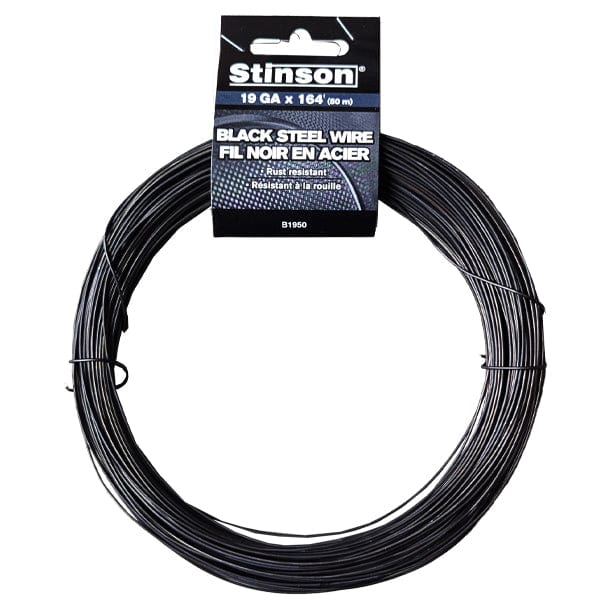 Toolway Armature Wire Stinson - Black Steel Wire - 19 Gauge x 164' Spool