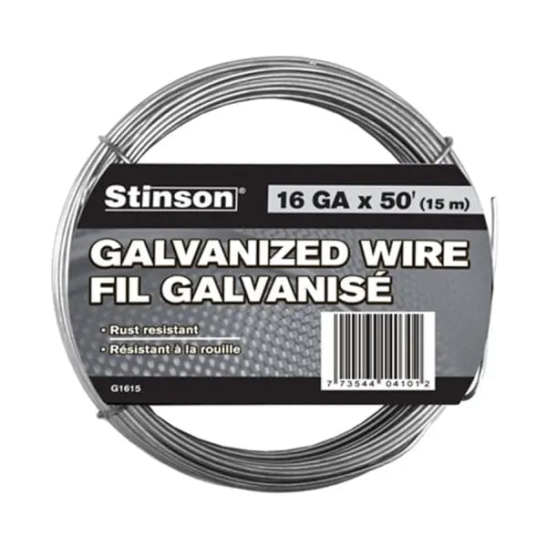 Toolway Armature Wire Stinson - Galvanized Wire - 16 Gauge x 50' Spool