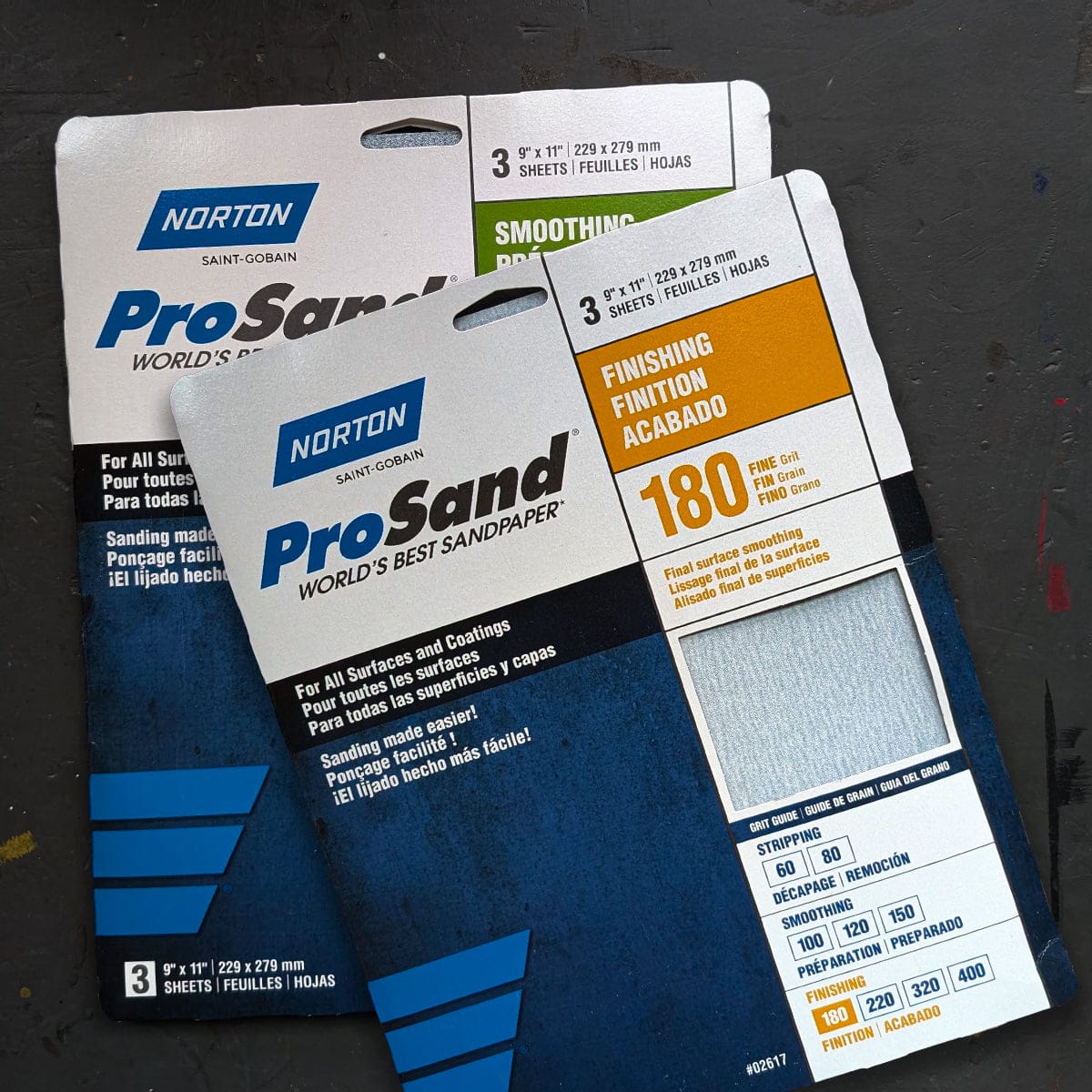 Toolway Sandpaper Norton - ProSand - 9x11" Sandpaper Sheets - 3 Packs