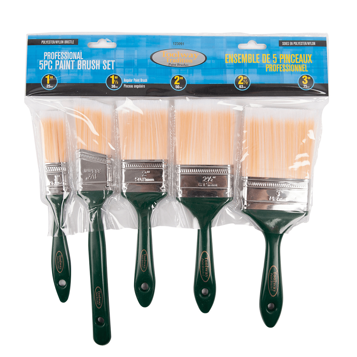 Toolway Synthetic Brush Set Toolway Tradition - Nylon Brush Set - 5 Pieces