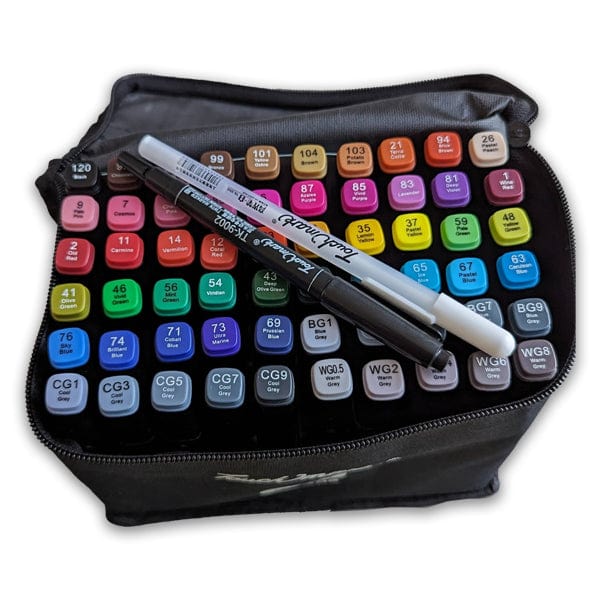 Load image into Gallery viewer, Touchmark Alcohol-Based Marker Set Touchmark - Alcohol-Based Markers - 60 Colours - Item #124TK10121
