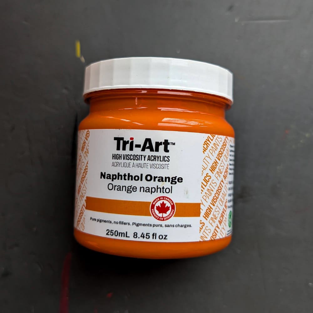 Tri-Art Acrylic Paint Naphthol Orange Tri-Art - High Viscosity Acrylic Paint - 250mL Jars - Series 5