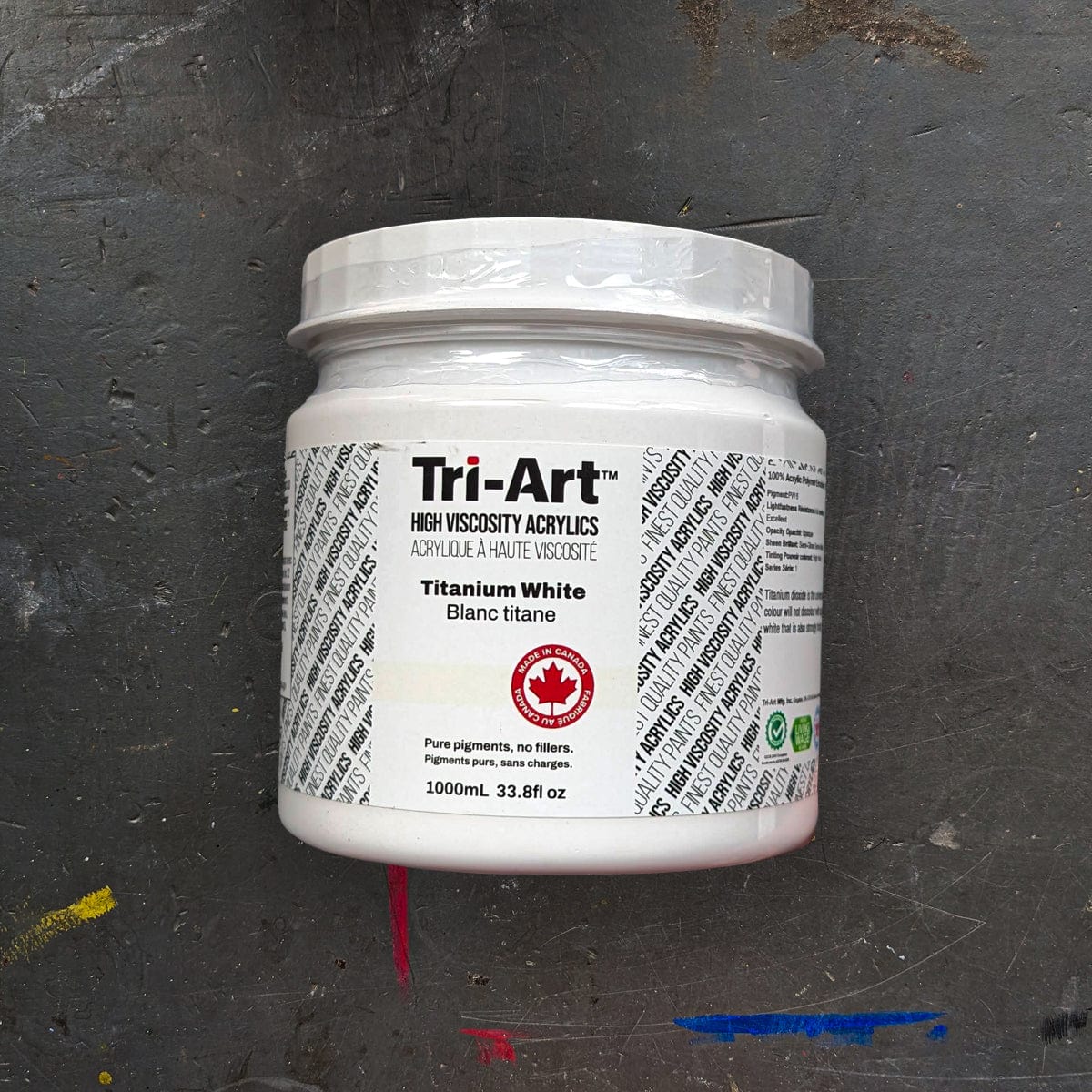 Tri-Art Acrylic Paint Titanium White Tri-Art - High Viscosity Acrylic Paint - 1000mL Jars - Series 1