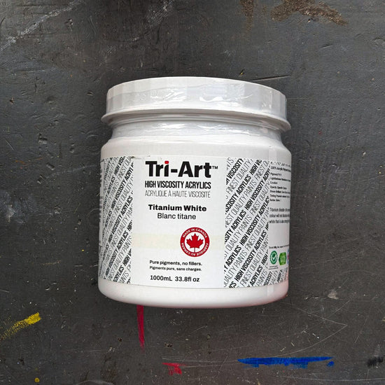 Tri-Art Acrylic Paint Titanium White Tri-Art - High Viscosity Acrylic Paint - 1000mL Jars - Series 1