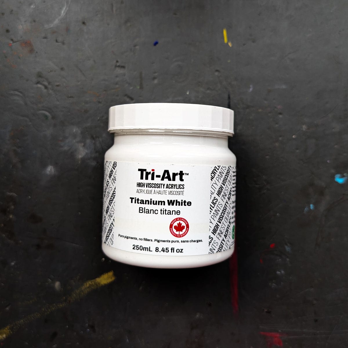 Tri-Art Acrylic Paint Titanium White Tri-Art - High Viscosity Acrylic Paint - 250mL Jars - Series 1
