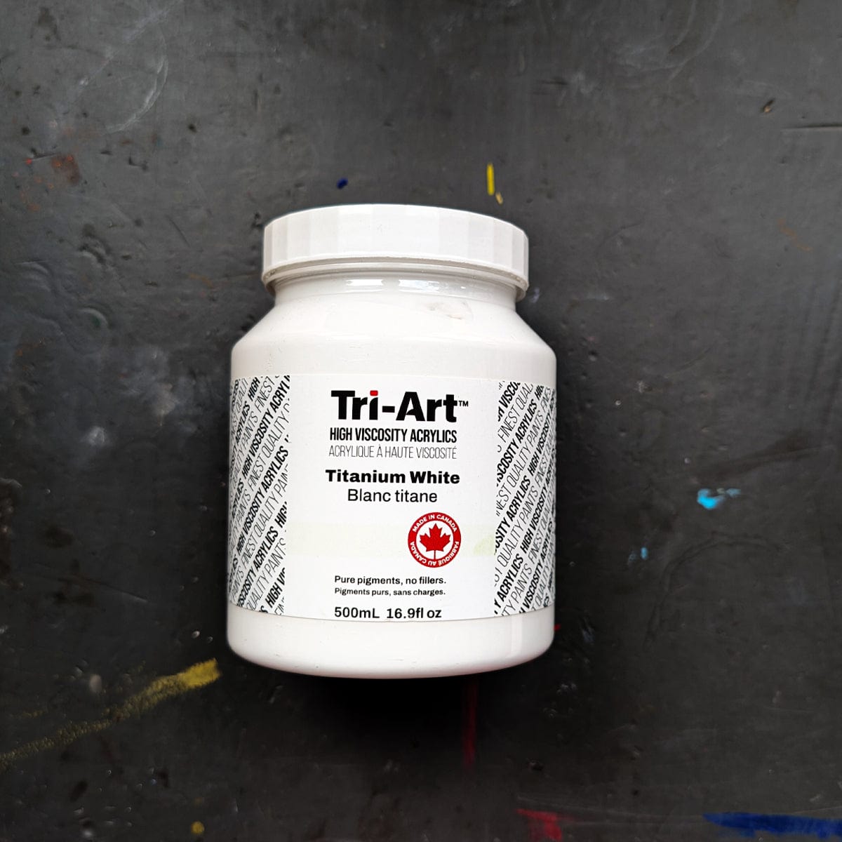 Tri-Art Acrylic Paint Titanium White Tri-Art - High Viscosity Acrylic Paint - 500mL Jars - Series 1