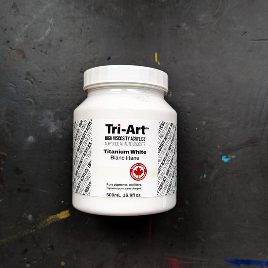 Tri-Art Acrylic Paint Titanium White Tri-Art - High Viscosity Acrylic Paint - 500mL Jars - Series 1