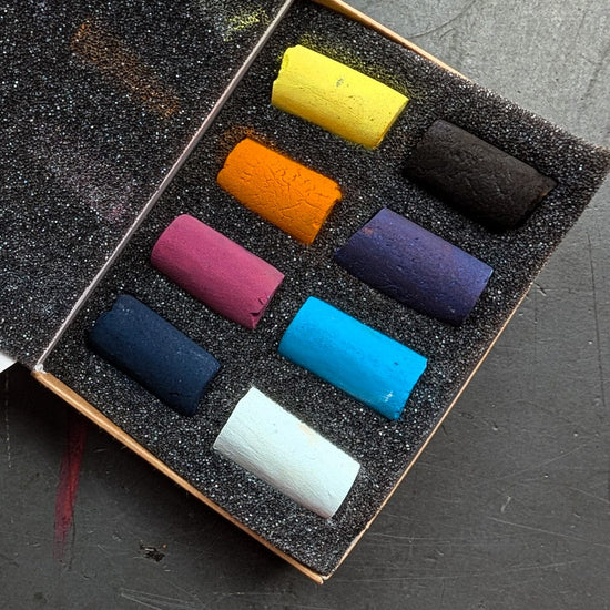 Unison Colour Soft Pastel Set Unison Colour - Handmade Soft Pastels - Dark Skies Mini Set - 8 Half Sticks