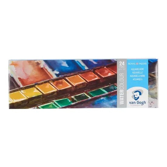Van Gogh Watercolour Set Van Gogh - Watercolour Half Pans - 24 Colours in Travel Tin