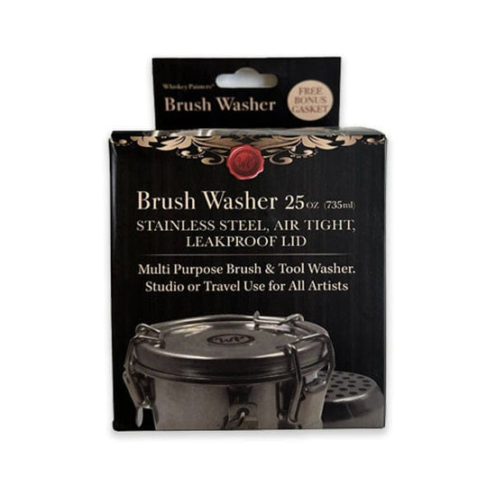 Whiskey Painters Brush Washer Whiskey Painters - Steel Brush Washer - 25oz - Item #WP750BW