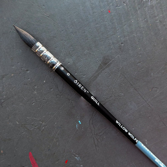 Willow Wolfe Synthetic Brush #0 Willow Wolfe - Siren Artist Brushes - Series 1100 - Quills