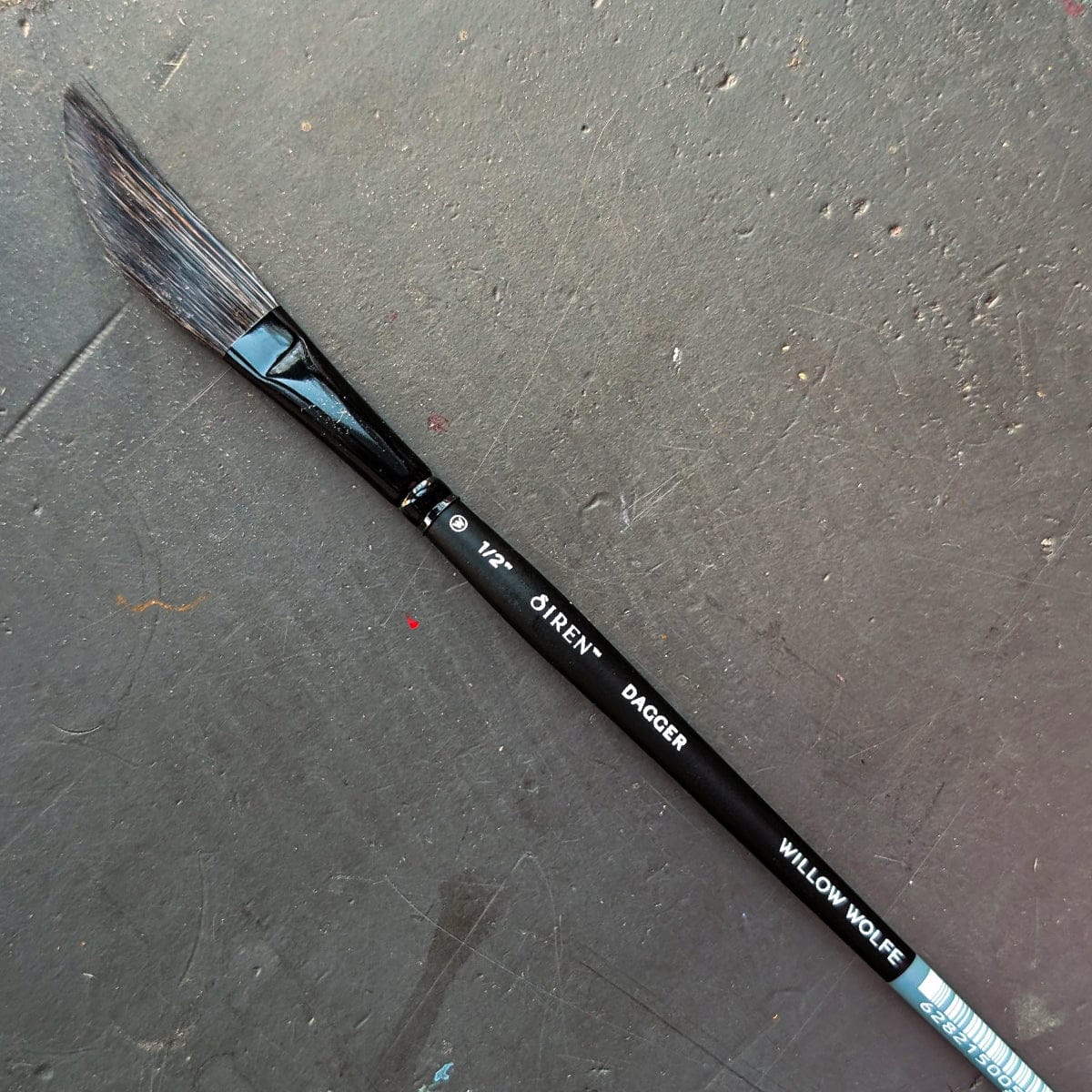 Willow Wolfe Synthetic Brush 1/2" Willow Wolfe - Siren Artist Brushes - Series 1100 - Daggers