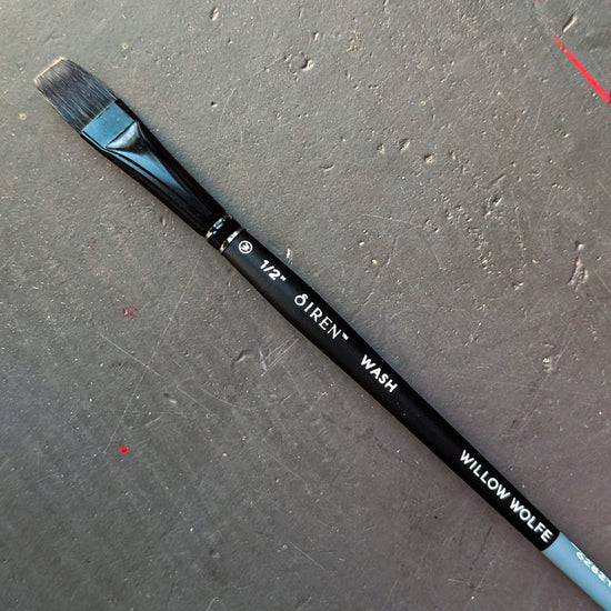 Willow Wolfe Synthetic Brush 1/2" Willow Wolfe - Siren Artist Brushes - Series 1100 - Washes