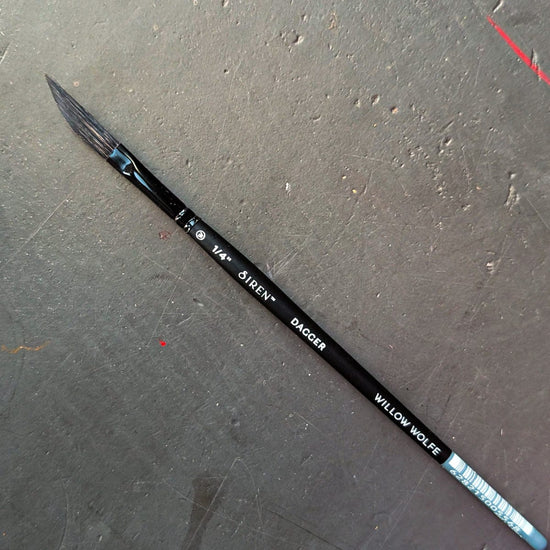 Willow Wolfe Synthetic Brush 1/4" Willow Wolfe - Siren Artist Brushes - Series 1100 - Daggers