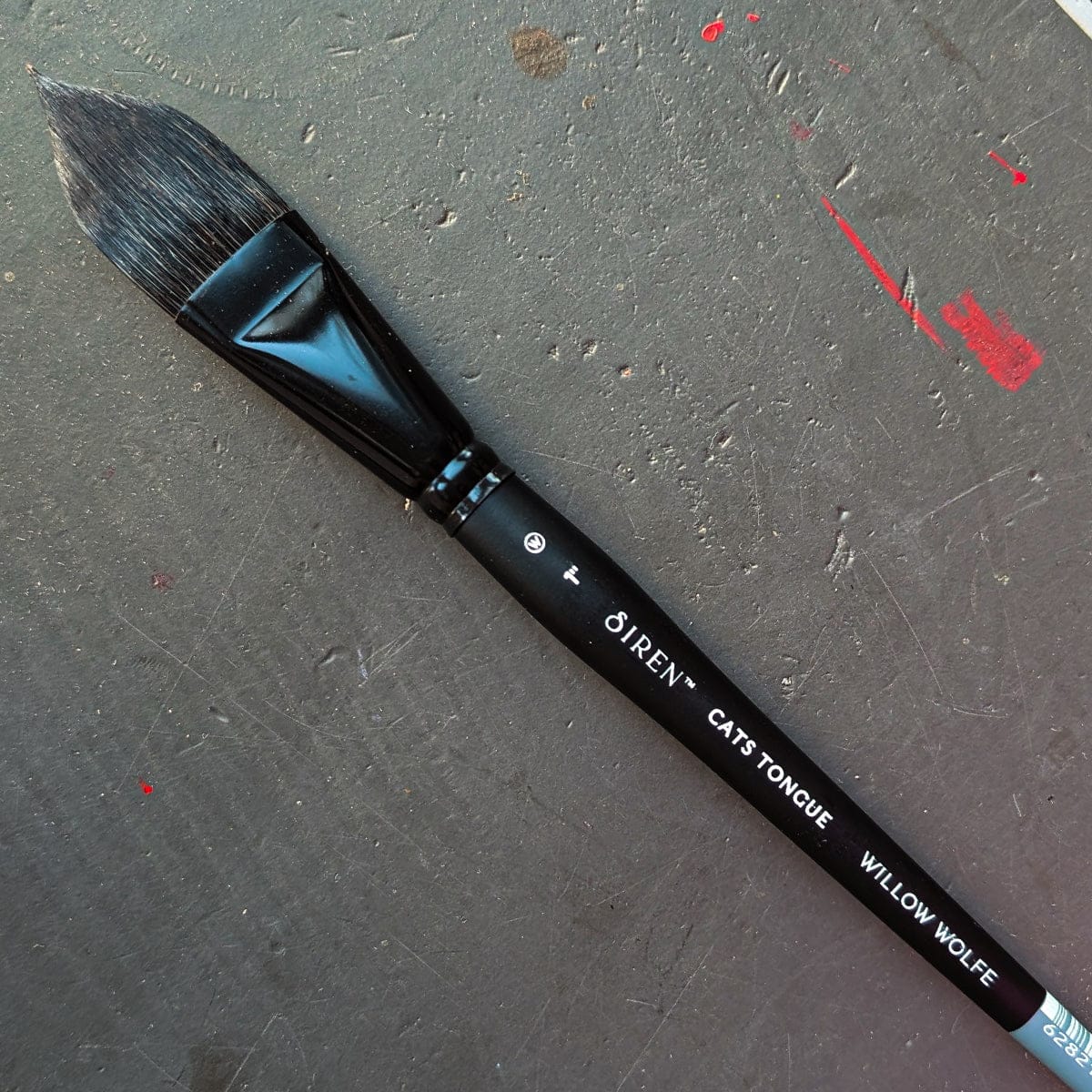 Willow Wolfe Synthetic Brush 1" Willow Wolfe - Siren Artist Brushes - Series 1100 - Cat's Tongues