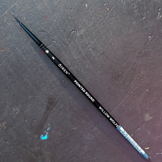 Willow Wolfe Synthetic Brush #2 Willow Wolfe - Siren Artist Brushes - Series 1100 - Pointed Rounds