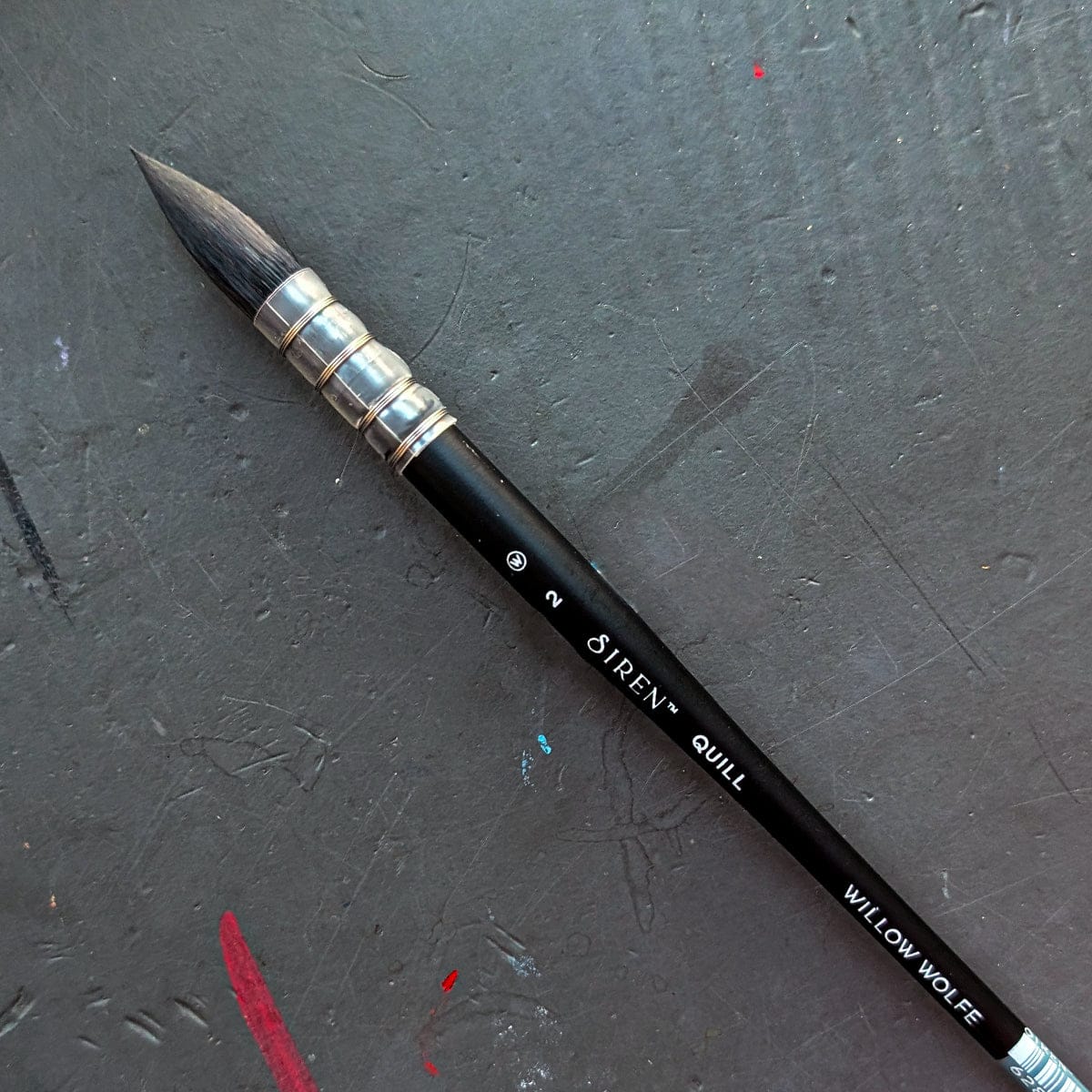 Willow Wolfe Synthetic Brush #2 Willow Wolfe - Siren Artist Brushes - Series 1100 - Quills