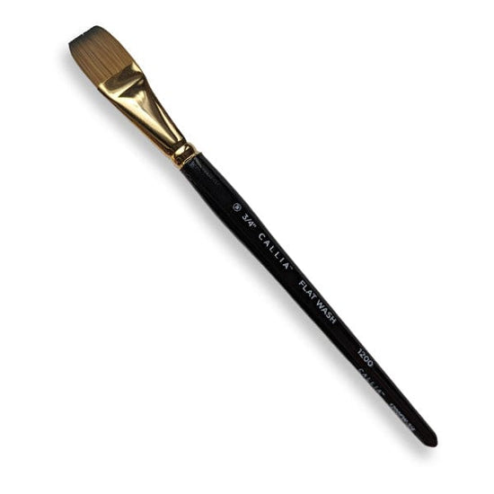 Willow Wolfe Synthetic Brush 3/4" Willow Wolfe - Callia Artist Brushes - Series 1200 - Flat Wash