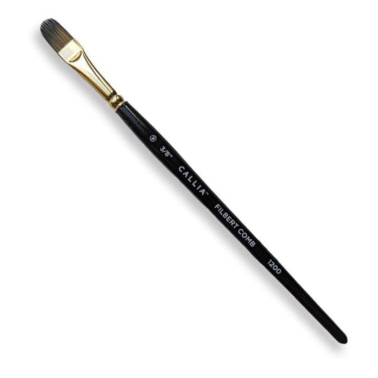 Willow Wolfe Synthetic Brush 3/8" Willow Wolfe - Callia Artist Brushes - Series 1200 - Filbert Comb