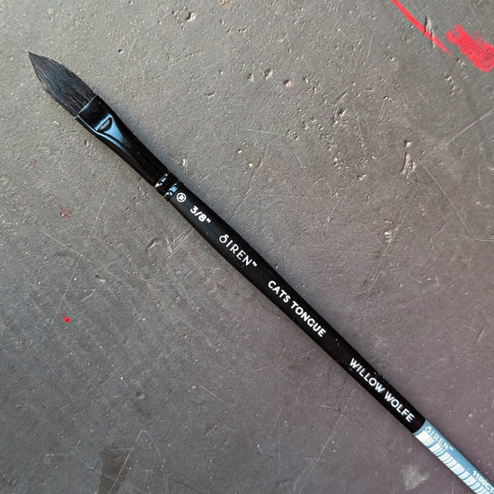 Willow Wolfe Synthetic Brush 3/8" Willow Wolfe - Siren Artist Brushes - Series 1100 - Cat's Tongues