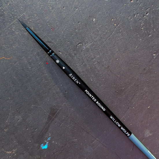 Willow Wolfe Synthetic Brush #4 Willow Wolfe - Siren Artist Brushes - Series 1100 - Pointed Rounds