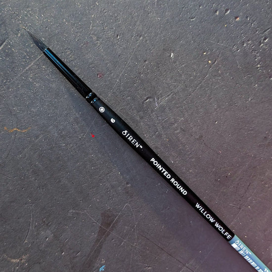 Willow Wolfe Synthetic Brush #6 Willow Wolfe - Siren Artist Brushes - Series 1100 - Pointed Rounds