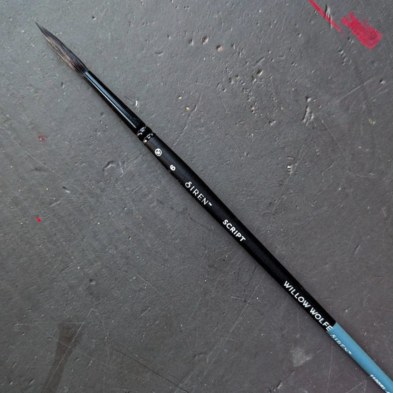 Willow Wolfe Synthetic Brush #6 Willow Wolfe - Siren Artist Brushes - Series 1100 - Script Liner