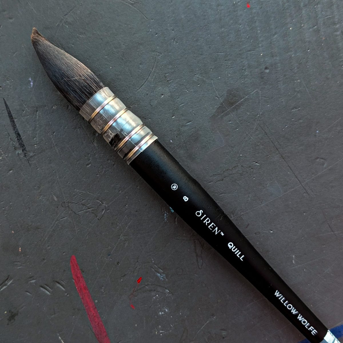 Willow Wolfe Synthetic Brush #8 Willow Wolfe - Siren Artist Brushes - Series 1100 - Quills