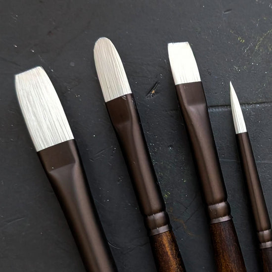 Willow Wolfe Synthetic Brush Set Willow Wolfe - Seneca Artist Brushes - Master Artist Series: Dimitri Sirenko - 4 Brush Set