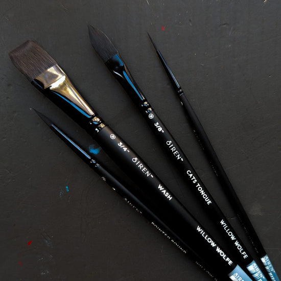 Willow Wolfe Synthetic Brush Set Willow Wolfe - Siren Artist Brushes - Essentials Selection - 4 Brush Set