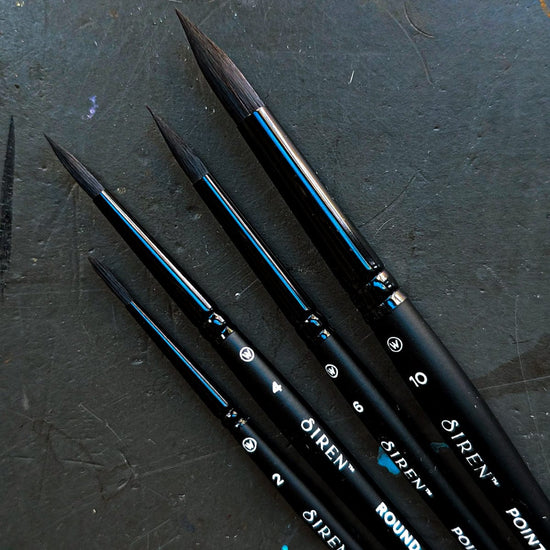 Willow Wolfe Synthetic Brush Set Willow Wolfe - Siren Artist Brushes - Round Selection - 4 Brush Set