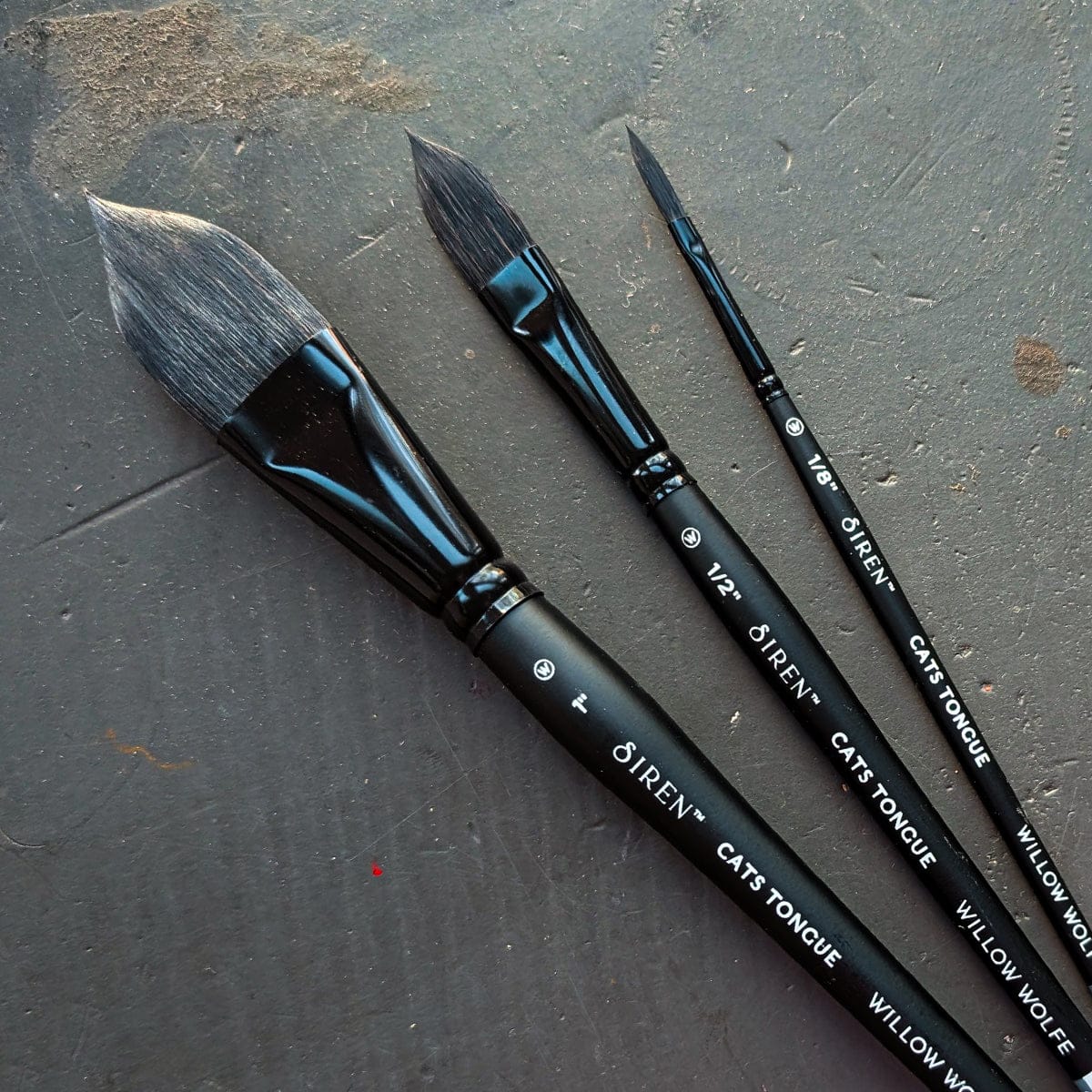 Willow Wolfe Synthetic Brush Willow Wolfe - Siren Artist Brushes - Series 1100 - Cat's Tongues