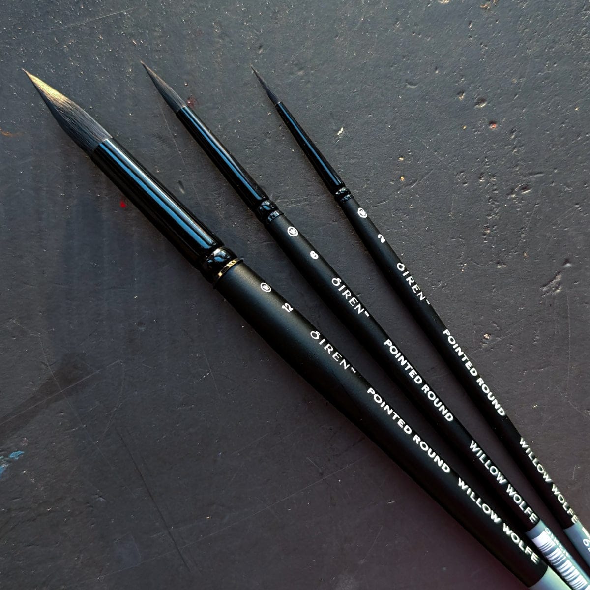 Willow Wolfe Synthetic Brush Willow Wolfe - Siren Artist Brushes - Series 1100 - Pointed Rounds