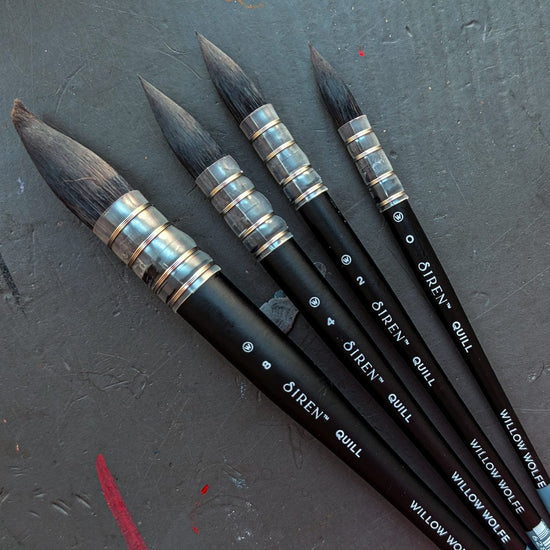 Willow Wolfe Synthetic Brush Willow Wolfe - Siren Artist Brushes - Series 1100 - Quills